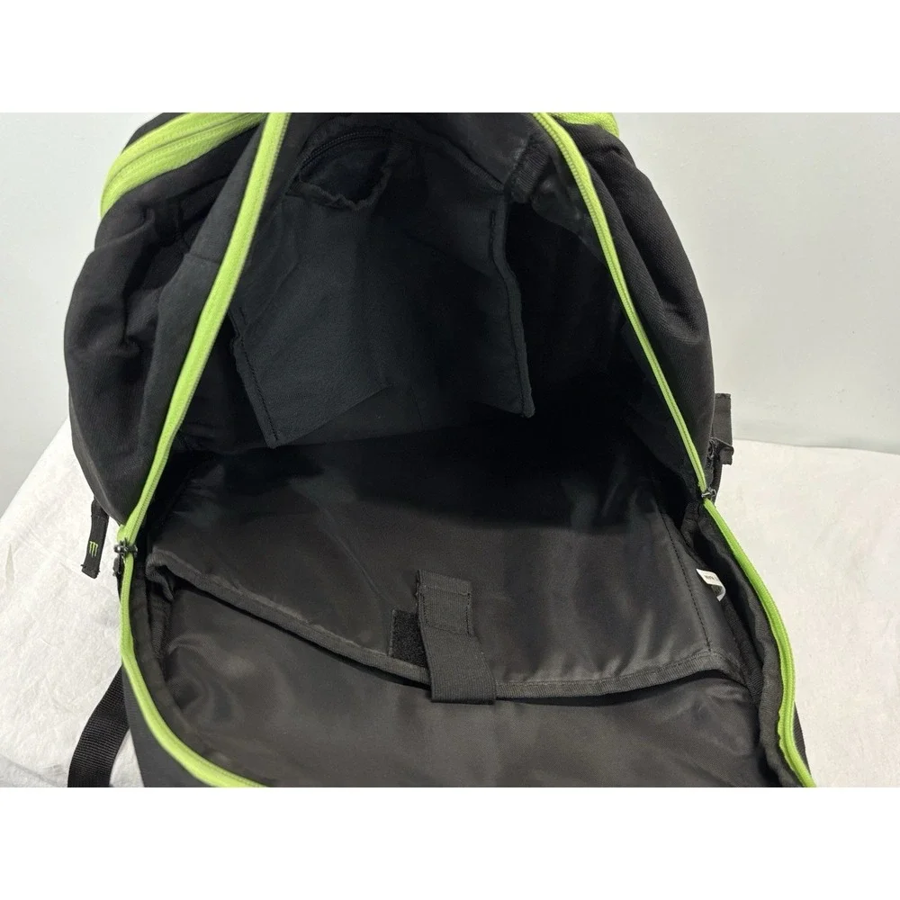 Official Monster Energy Black Promo Padded Backpack with Zippers Pockets Laptop